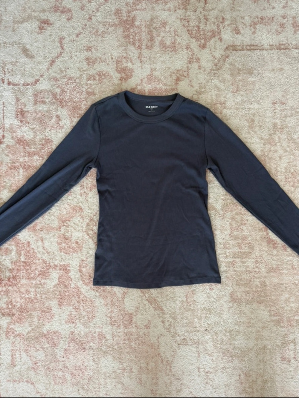 Old Navy Women's Ribbed Crew Neck Top - Dark Navy
